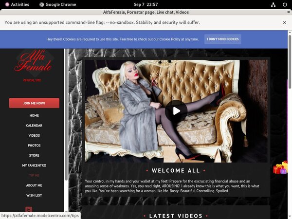 Alfafemale.modelcentro.com With Sliiing