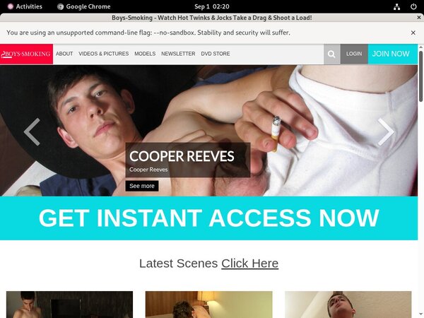 Boys Smoking Free Trial Promotion