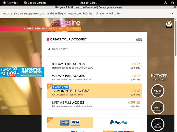 Digitaldesire Password Account