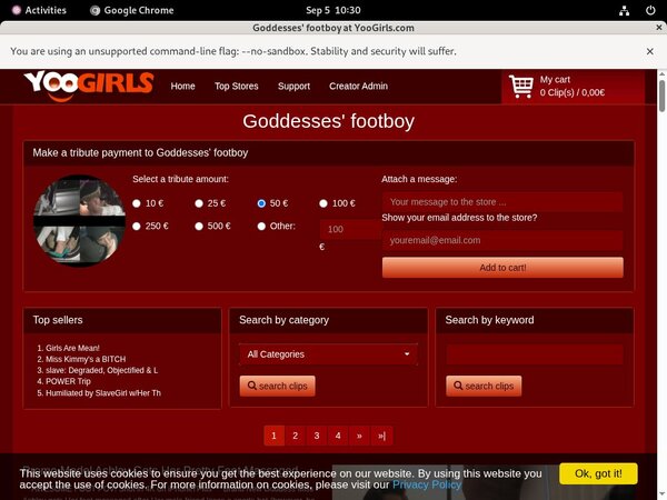 Footboy Goddesses Logins