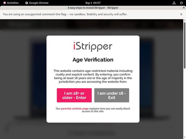 Istripper.com Checkout