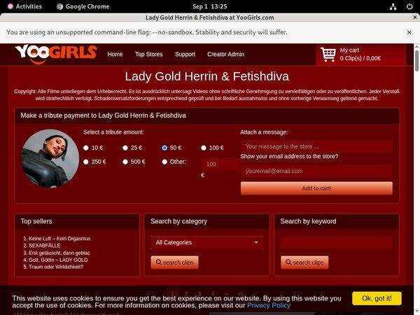 Lady Gold Fetishdiva Centrobill.com