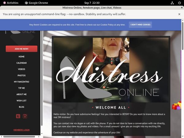 MistressOnline Free Member MistressOnline Free Member