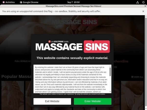Mobile Massagesins.com Account
