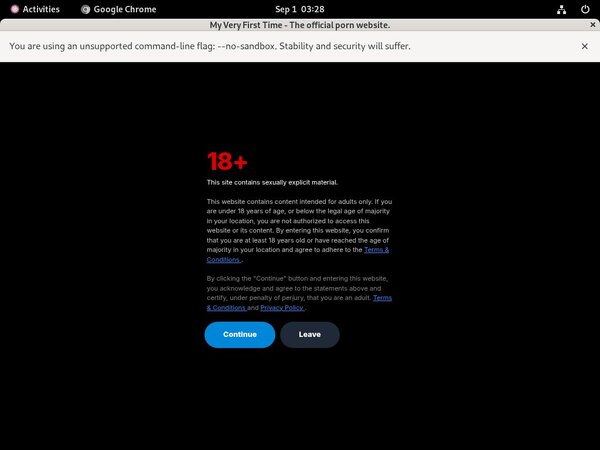 My Very First Time Full Website