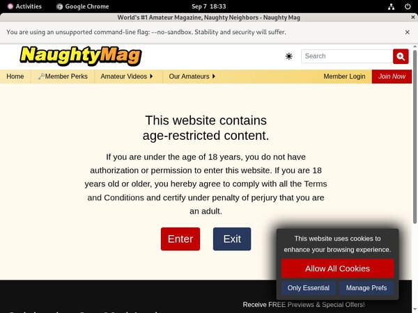 Naughtymag.com Signup