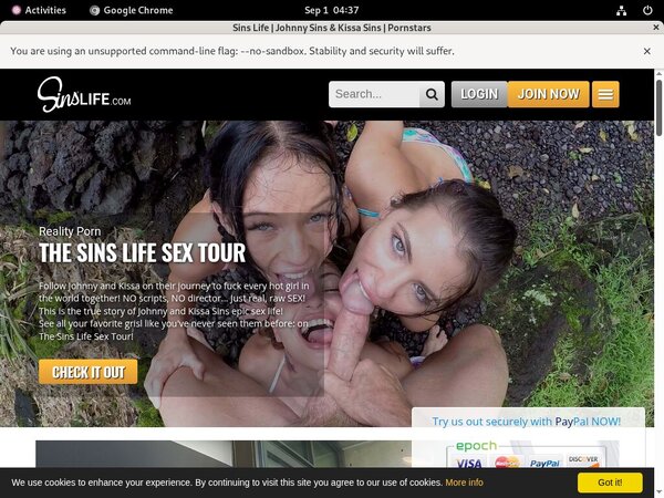 Sins Life Pass Word