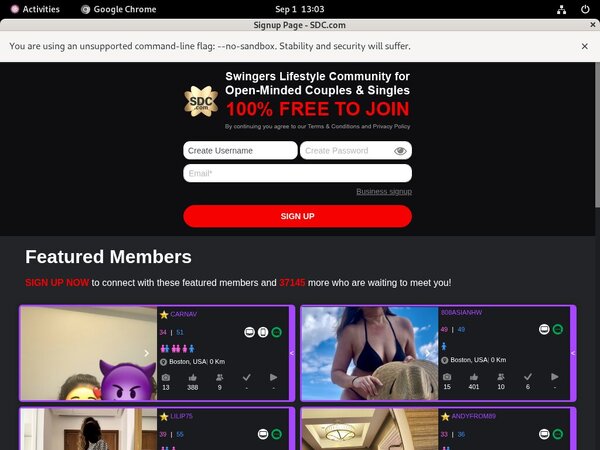 Trial Club Date Swingers