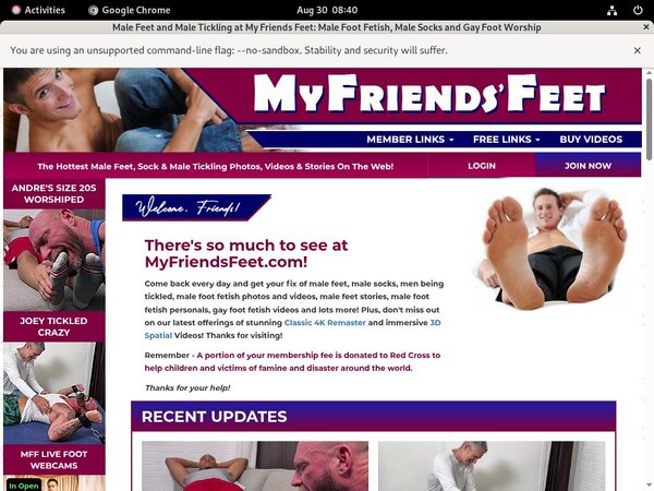 Trial Myfriendsfeet.com Membership