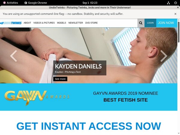 Undie Twinks Discount Membership Deal