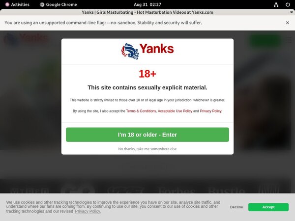 Yanks Italian Login Info