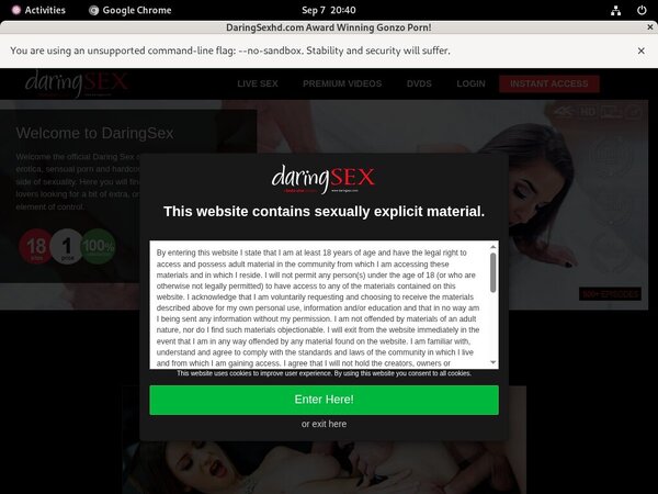 Daring Sex Member Passwords
